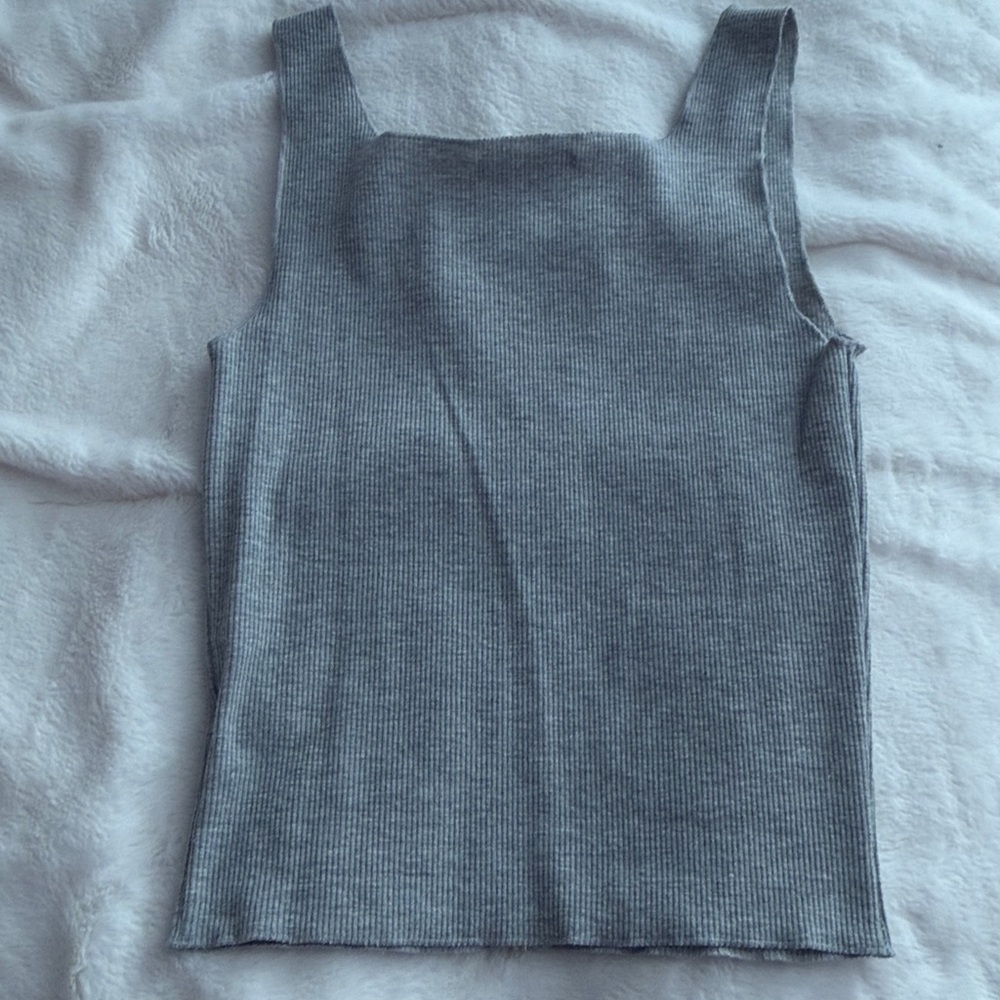 BKE Gray Ribbed Tank - Picture 5 of 5